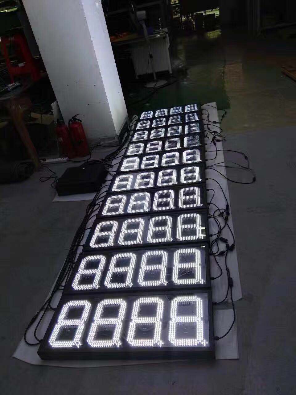 12 Inch Digits LED Gas sign package 1 Green Digital 